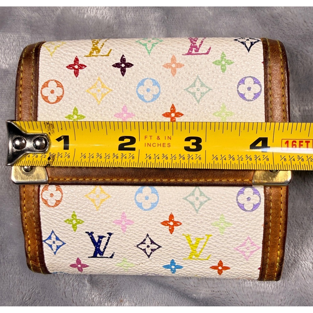 Louis Vuitton Multicolore Monogram Portefeuille Elise Wallet‎ White Murakami Y2K - Picture 15 of 16